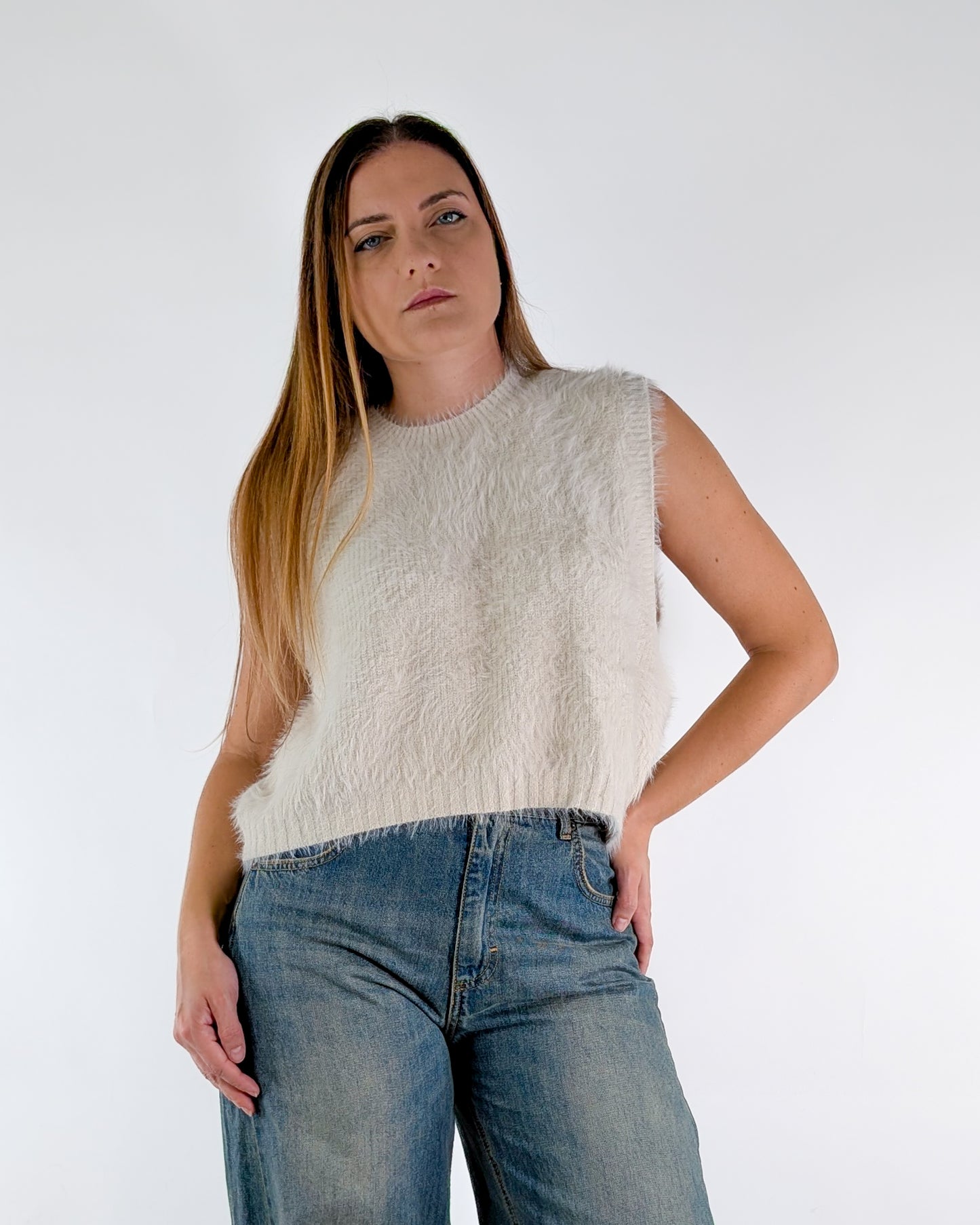 AI25 Susy Mix Gilet 25123 Beige