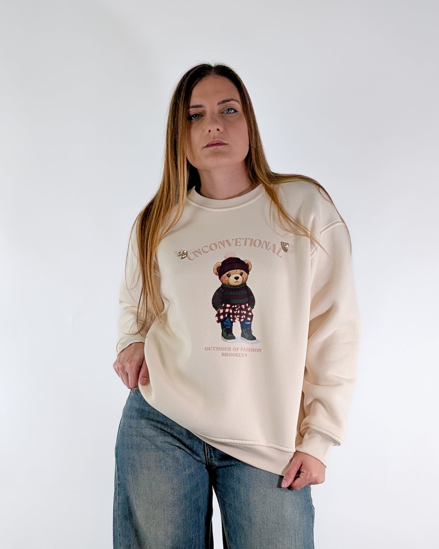 AI25 Susy Mix Felpa SH003020 Crema