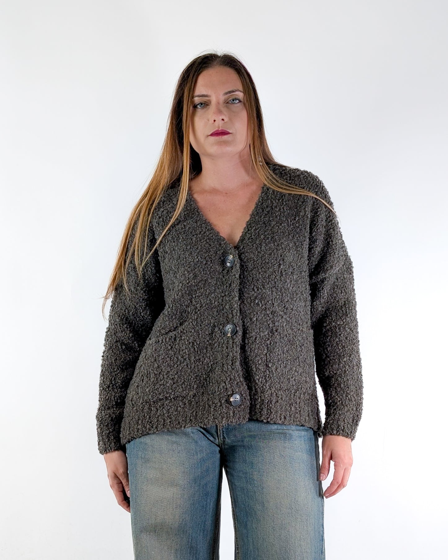AI25 Susy Mix Cardigan WK32848 Fango