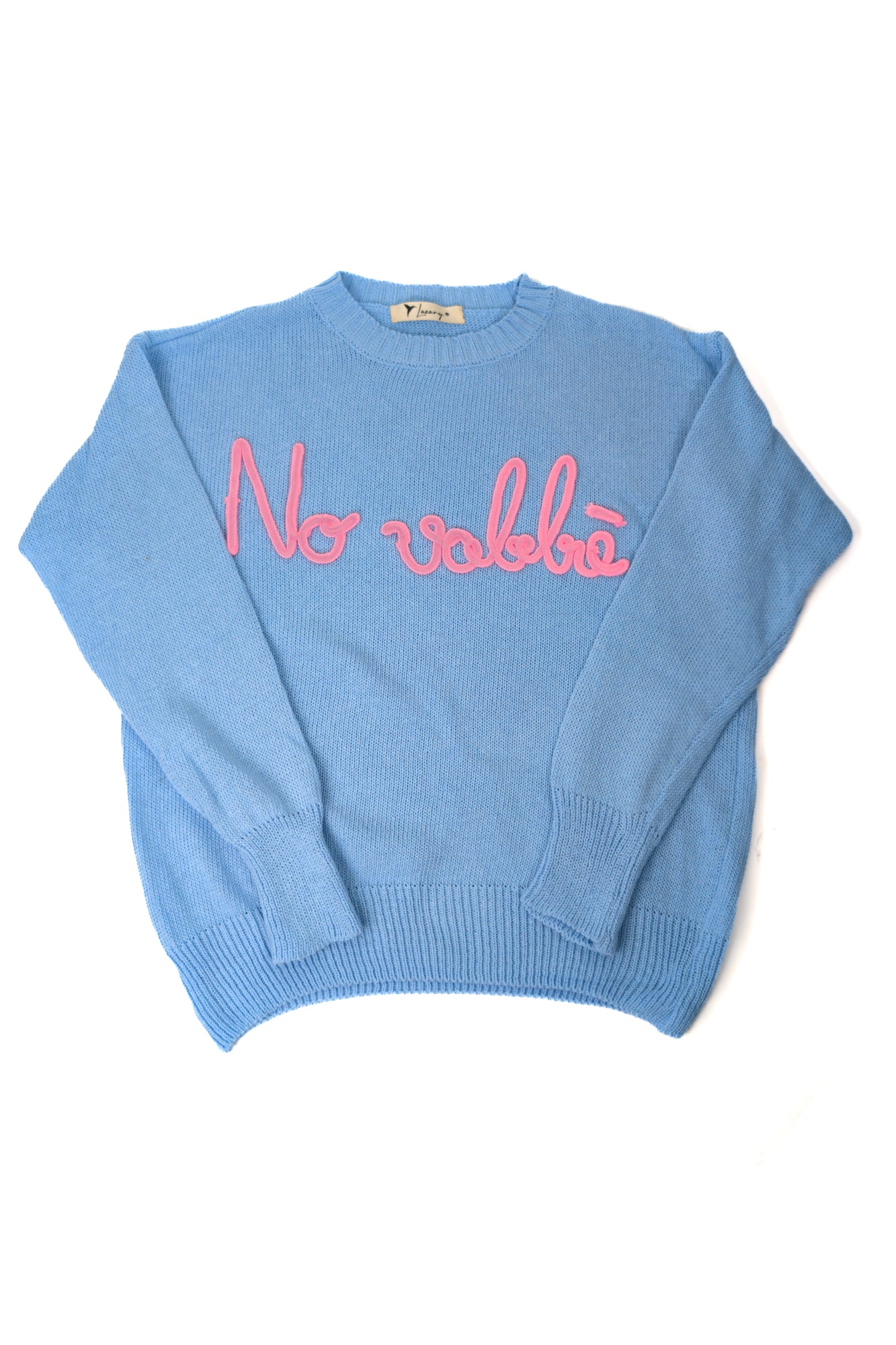 PE26 Luxury Maglia No Vabbè A0242 Celeste