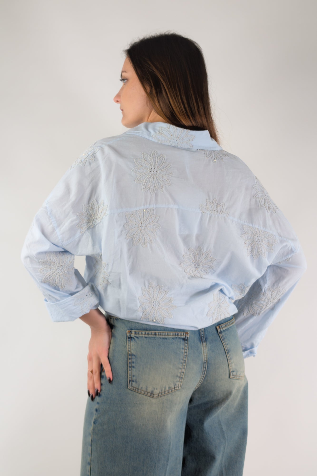 PE26 Susy Mix Camicia S26M239RI Celeste