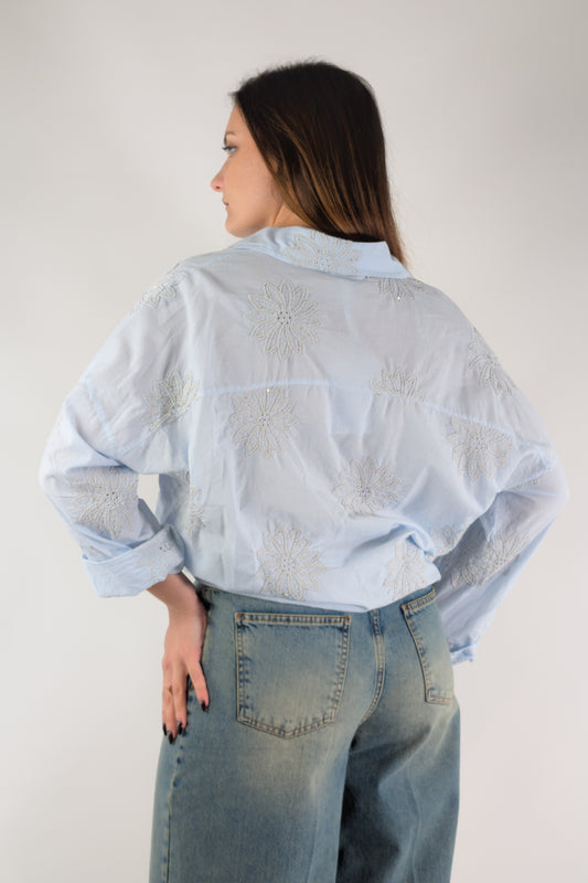 PE26 Susy Mix Camicia S26M239RI Celeste