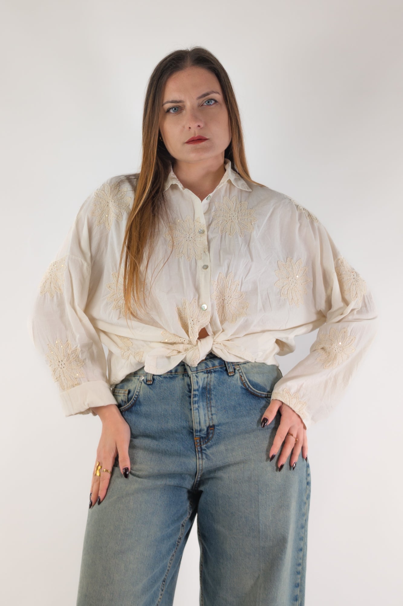 PE26 Susy Mix Camicia S26M239RI Burro