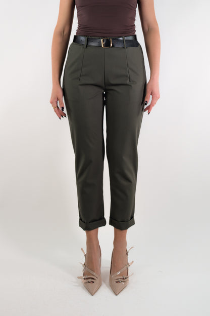 PE26 Susy Mix Pantalone 24100MU Verde Militare