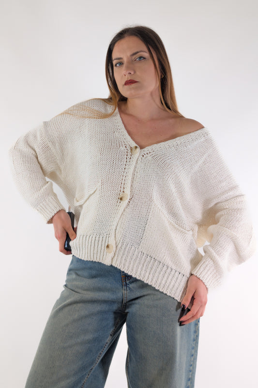 PE26 Susy Mix Cardigan W26069 Crema