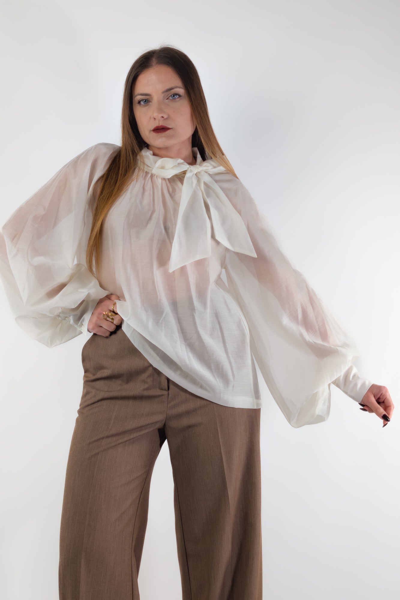 PE26 Vicolo Blusa TAB0210 Panna