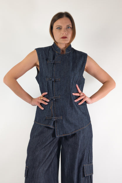 PE26 Tensione In Gilet TZ1040 Denim