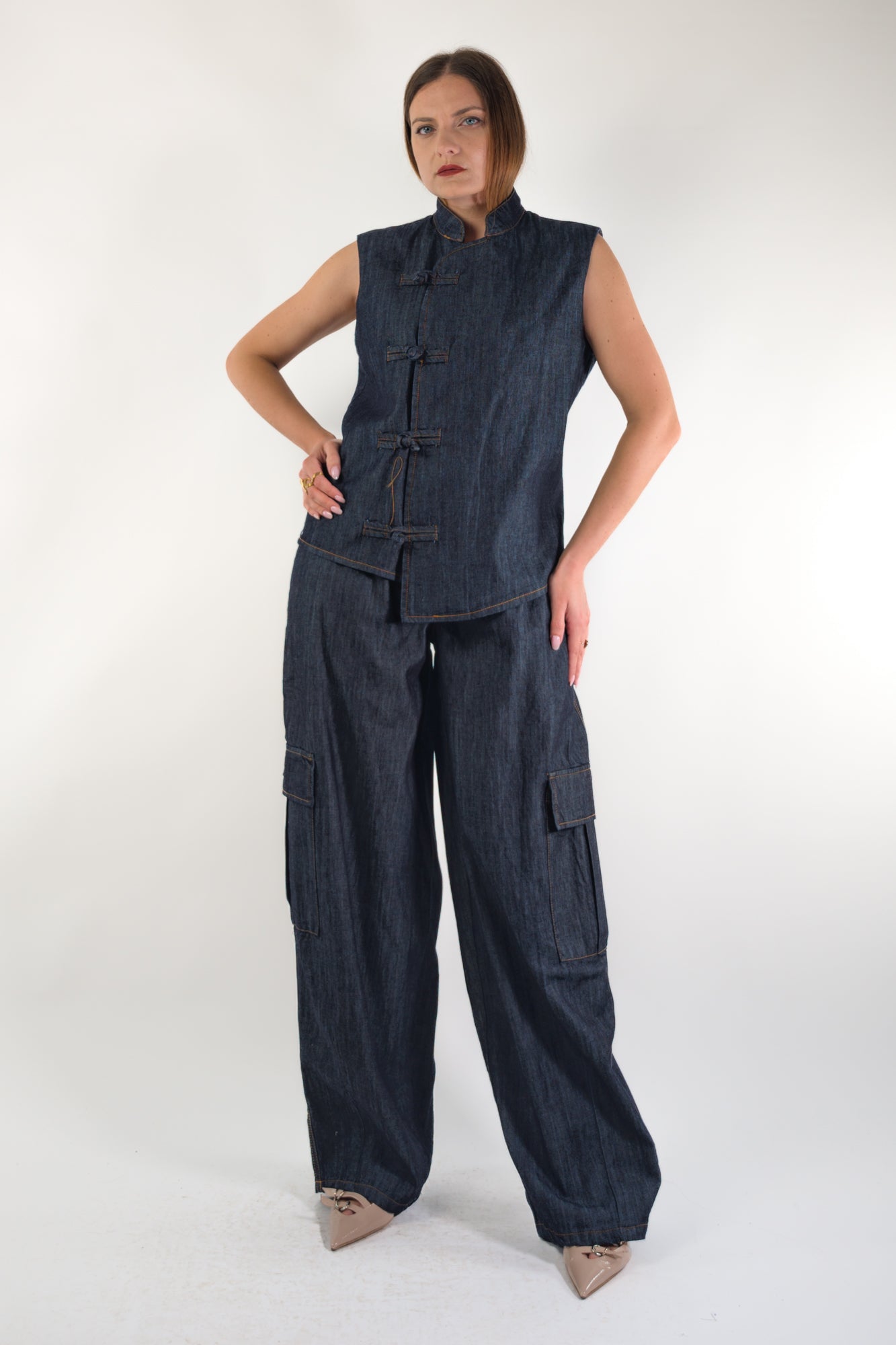 PE26 Tensione In Gilet TZ1040 Denim