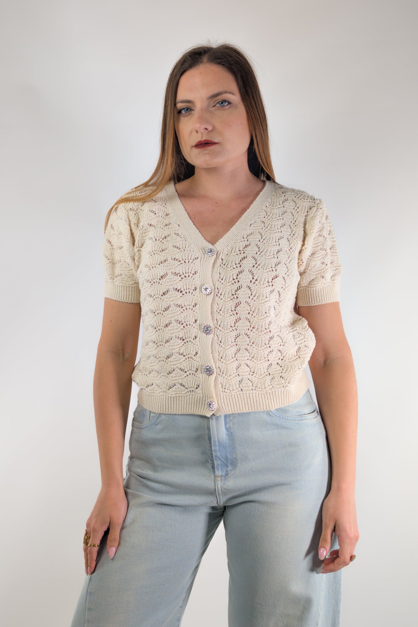 PE26 Susy Mix Cardigan 26174 Crema