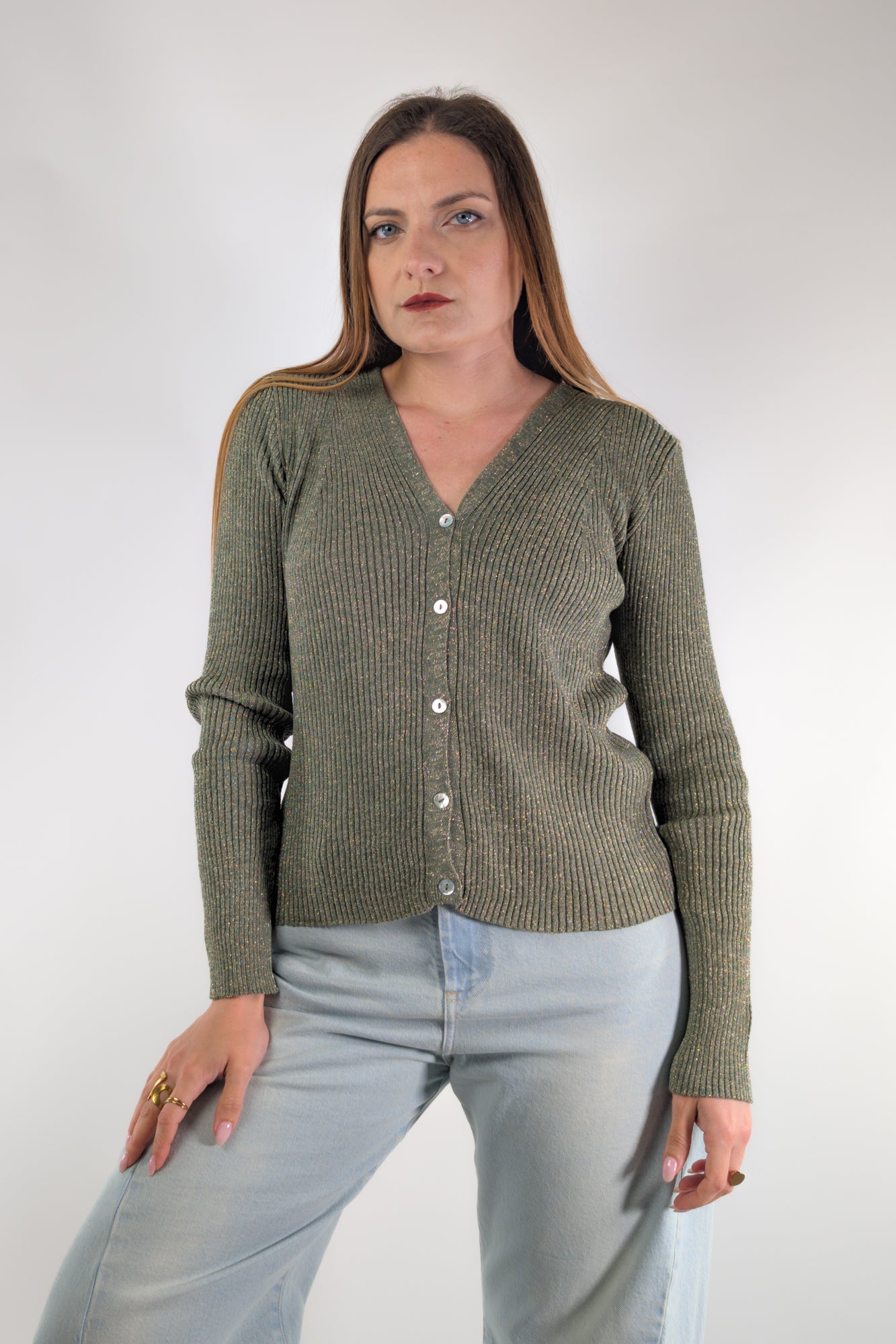 PE26 Susy Mix Cardigan 26212 Militare