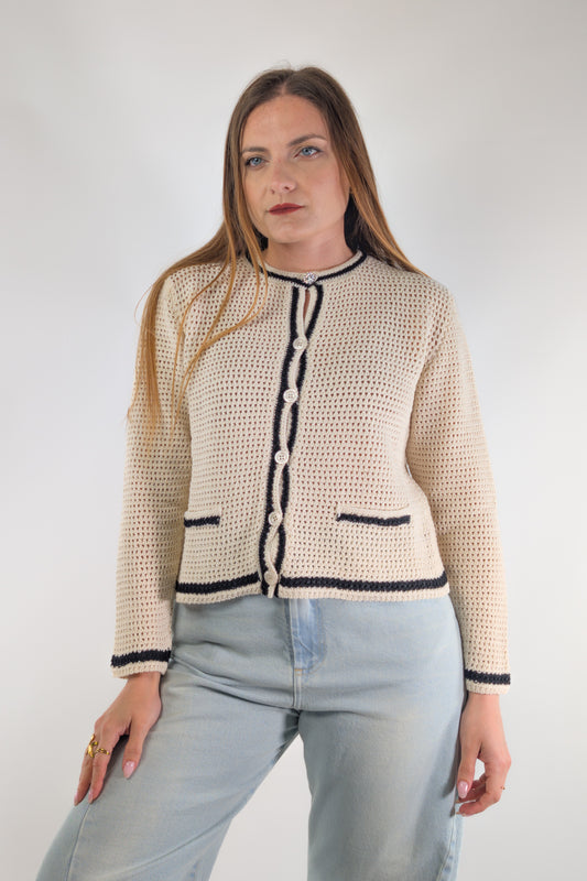 PE26 Susy Mix Cardigan 26223 Crema
