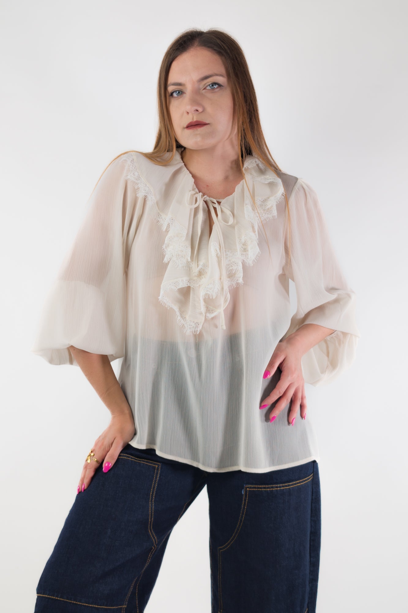 PE26 Susy Mix Camicia SM209A Latte