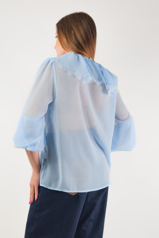 PE26 Susy Mix Camicia SM209A Celeste
