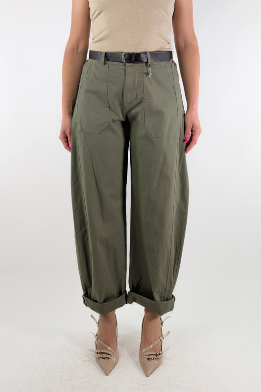 PE26 Susy Mix Pantalone 58300GL Verde Militare