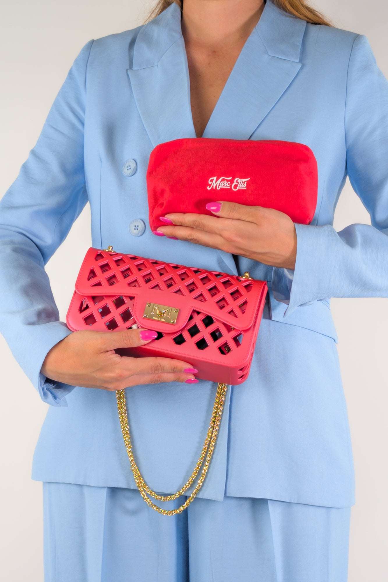 PE26 Marc Ellis Borsa FLAT BASKET ROCOCCO RED / LIGHT GOLD