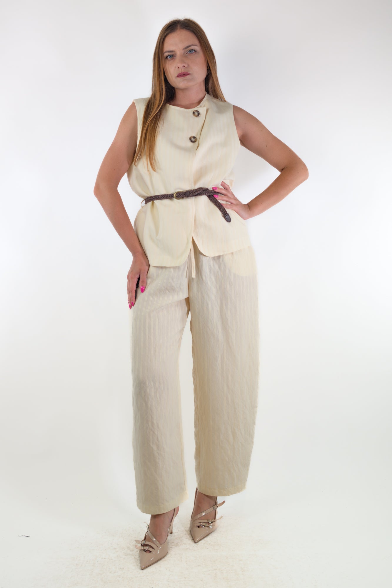 PE26 Susy Mix Gilet 10656 Latte