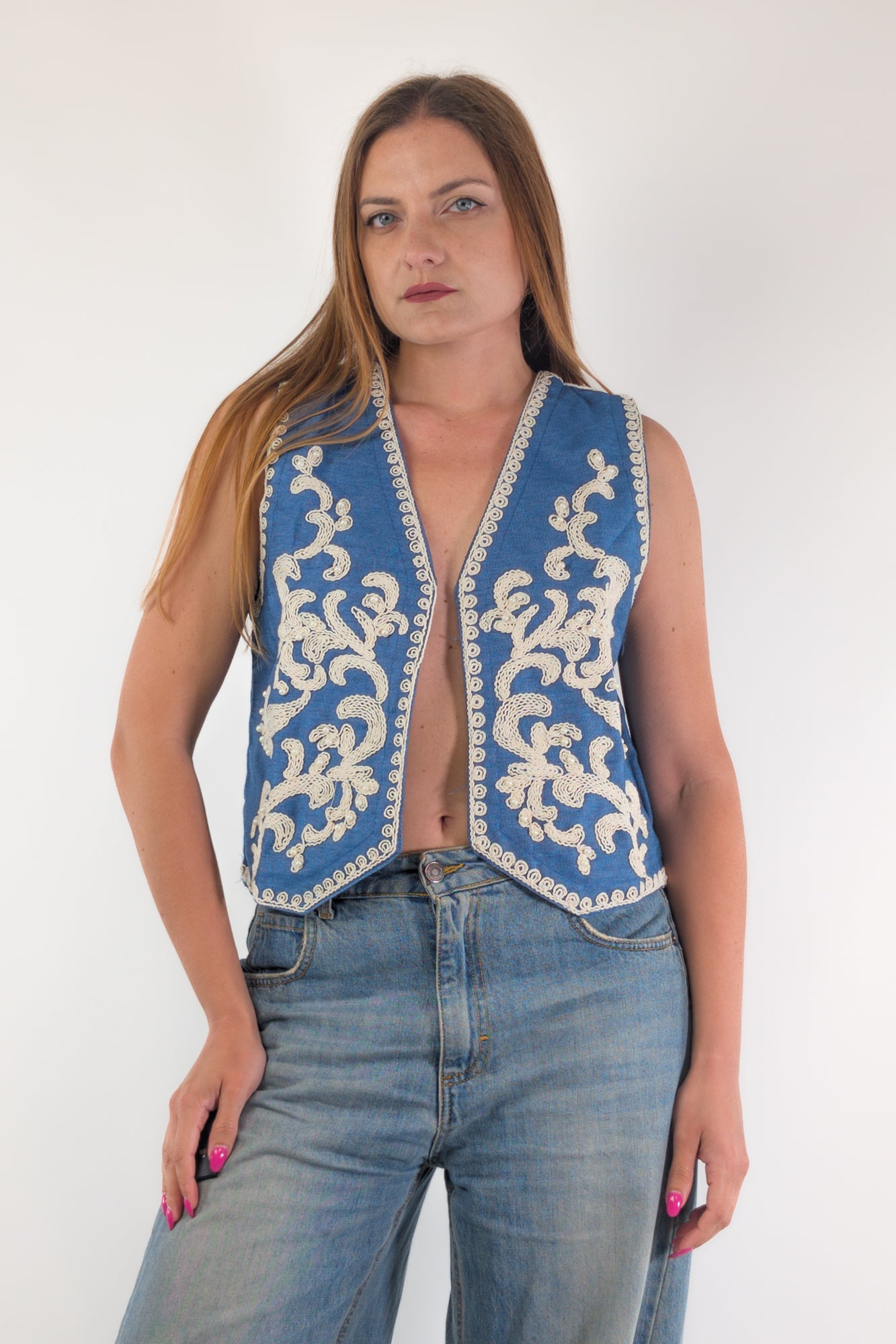 PE26 Susy Mix Gilet 780021 Jeans
