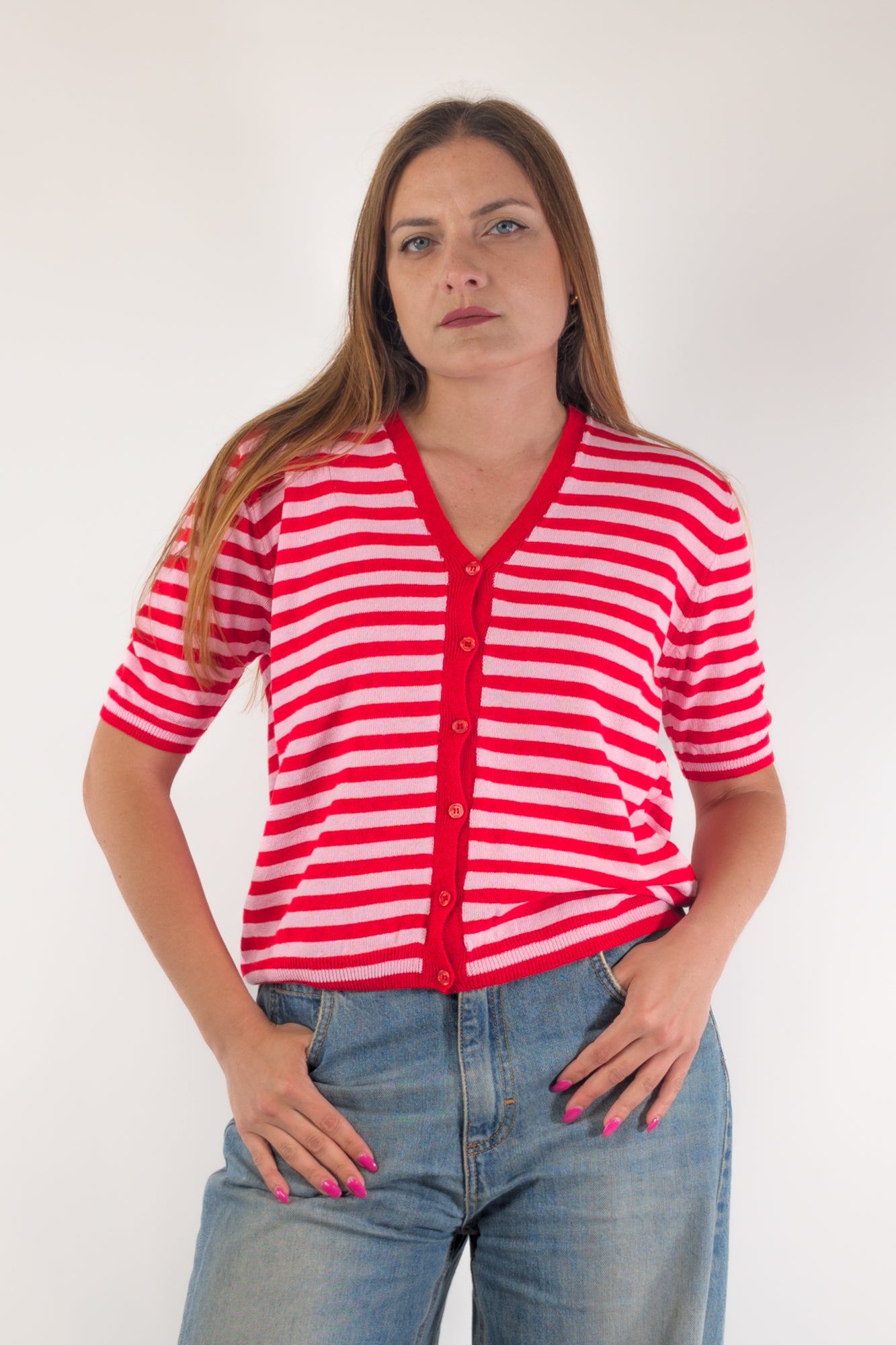 PE26 Susy Mix Cardigan 26287 Rosso