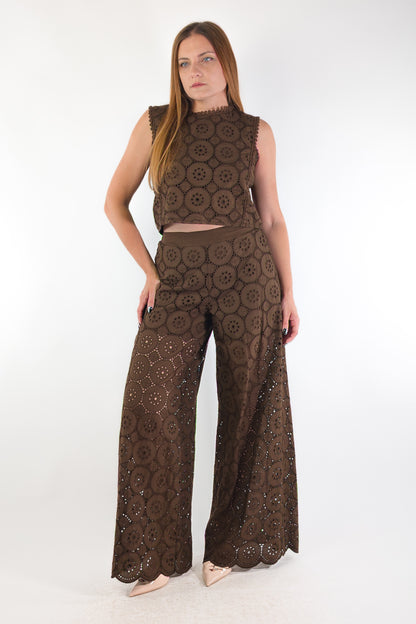 PE26 Susy Mix Pantalone G473PU Cioccolato