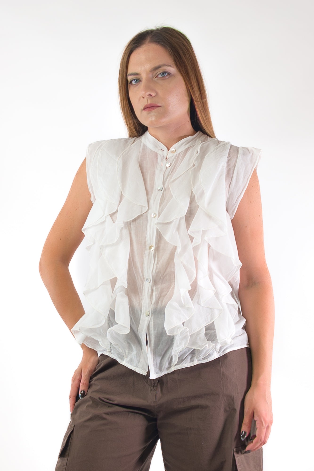 PE26 Susy Mix Camicia G304CU Latte