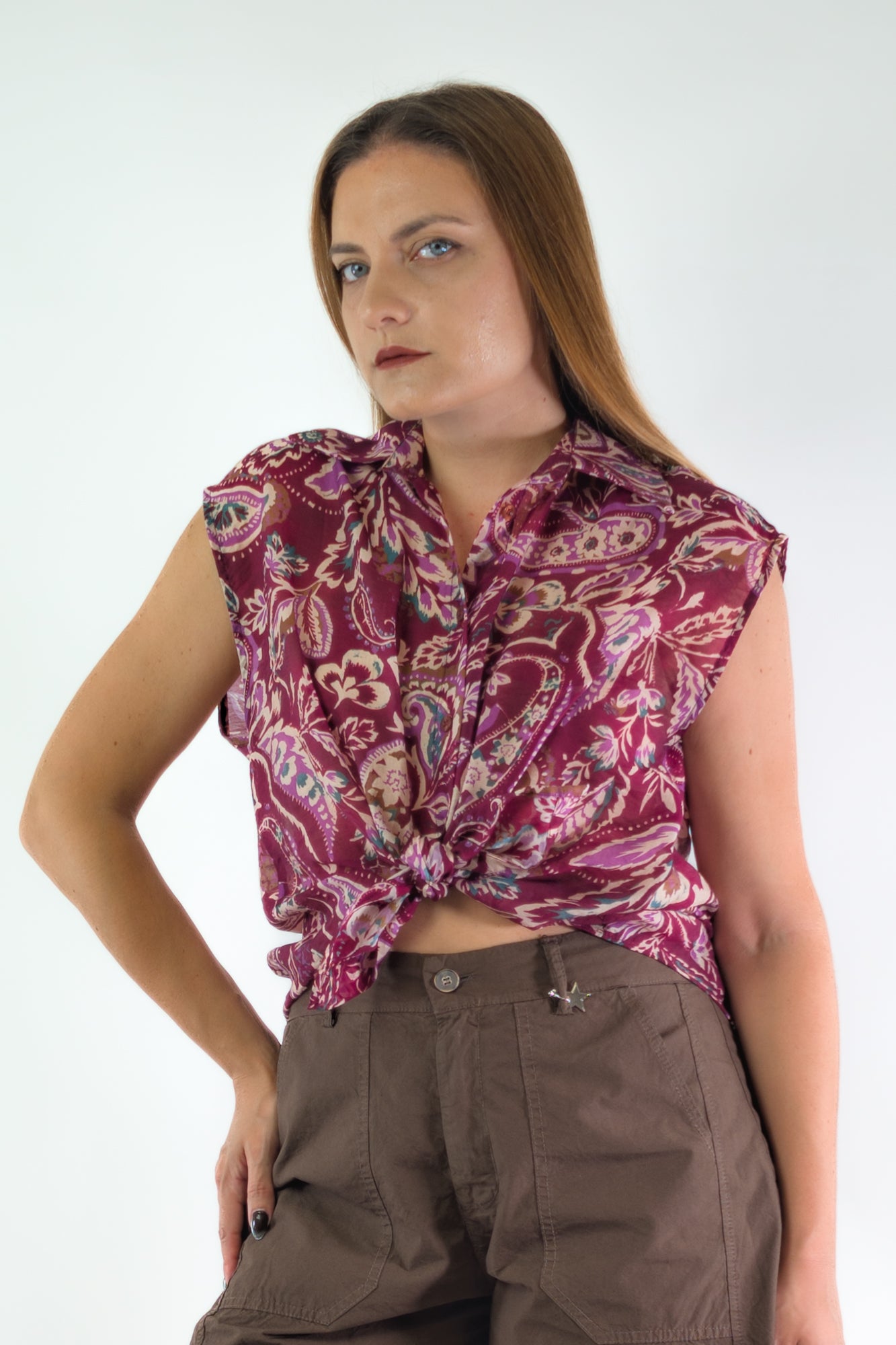 PE26 Susy Mix Camicia 342523 Bordeaux