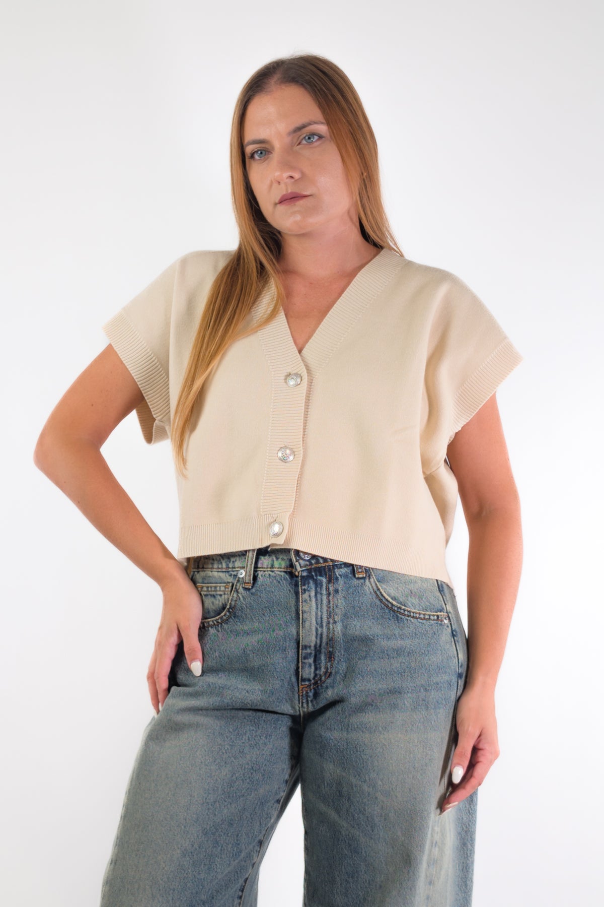 AI26 Susy Mix Gilet AI51088 Vaniglia