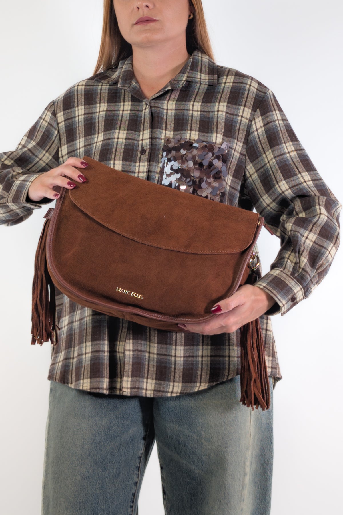 Marc Ellis Borsa LIMA L CM DARK TAN / GOLD