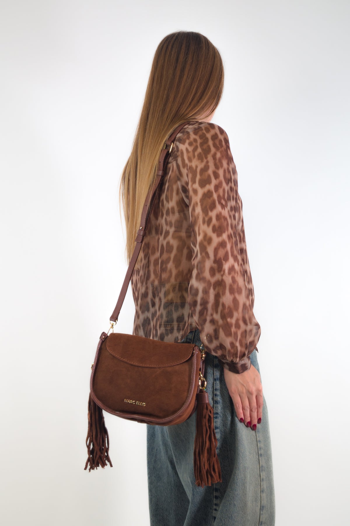 Marc Ellis Borsa LIMA M CM DARK TAN / GOLD
