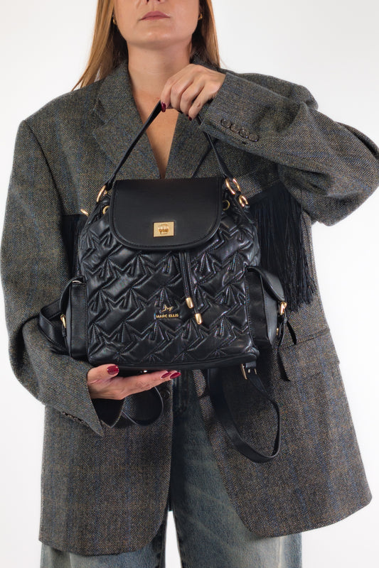 Marc Ellis Zaino YANETTE QUILT BLACK / MATT GOLD