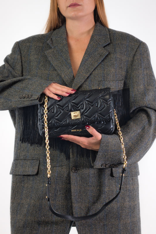Marc Ellis Borsa KATELYN QUILT BLACK / MATT GOLD