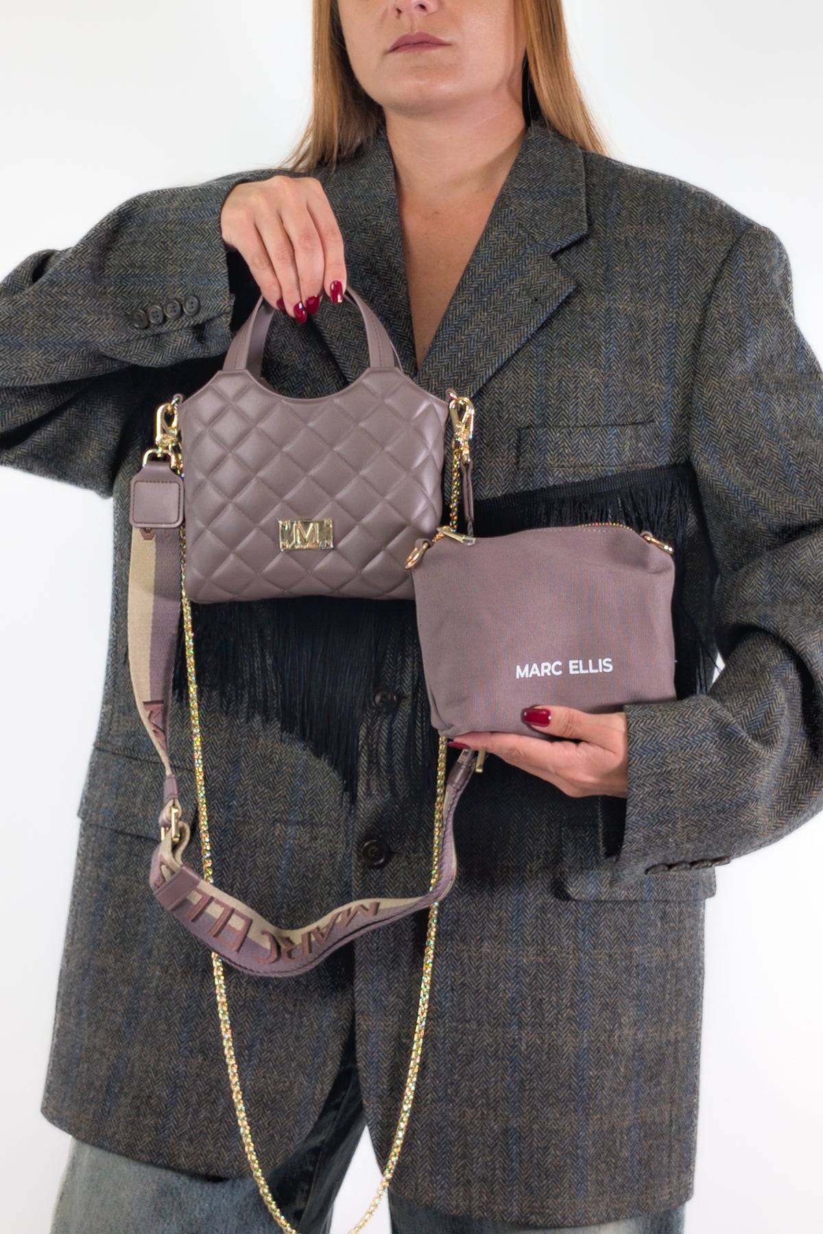 Marc Ellis Borsa FLAT TEEN CHOC / LIGHT GOLD