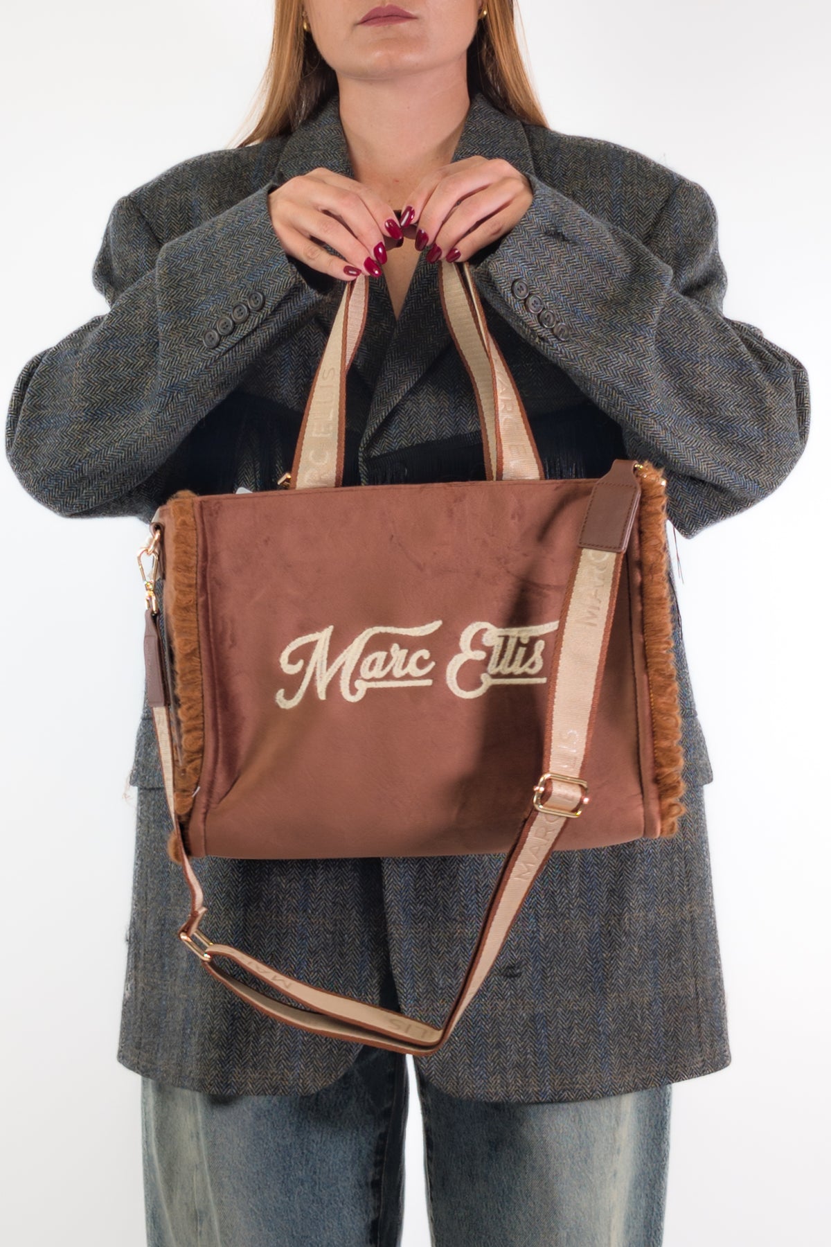Marc Ellis Borsa BUBY VELVET M TAN