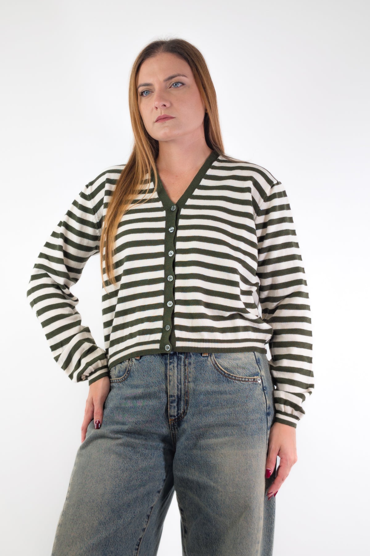 AI26 Susy Mix Cardigan M202 Militare