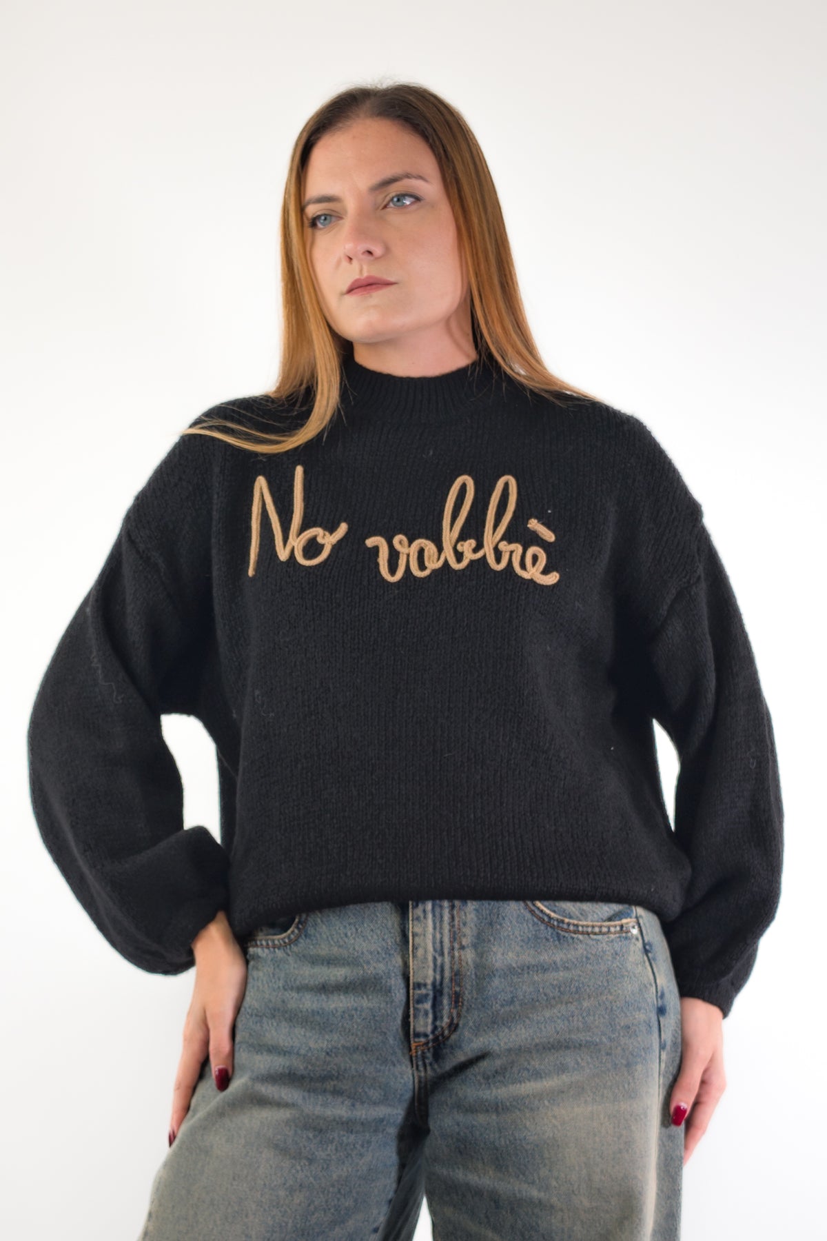 AI26 Luxury Maglia A2702 No Vabbè Nero/Cammello