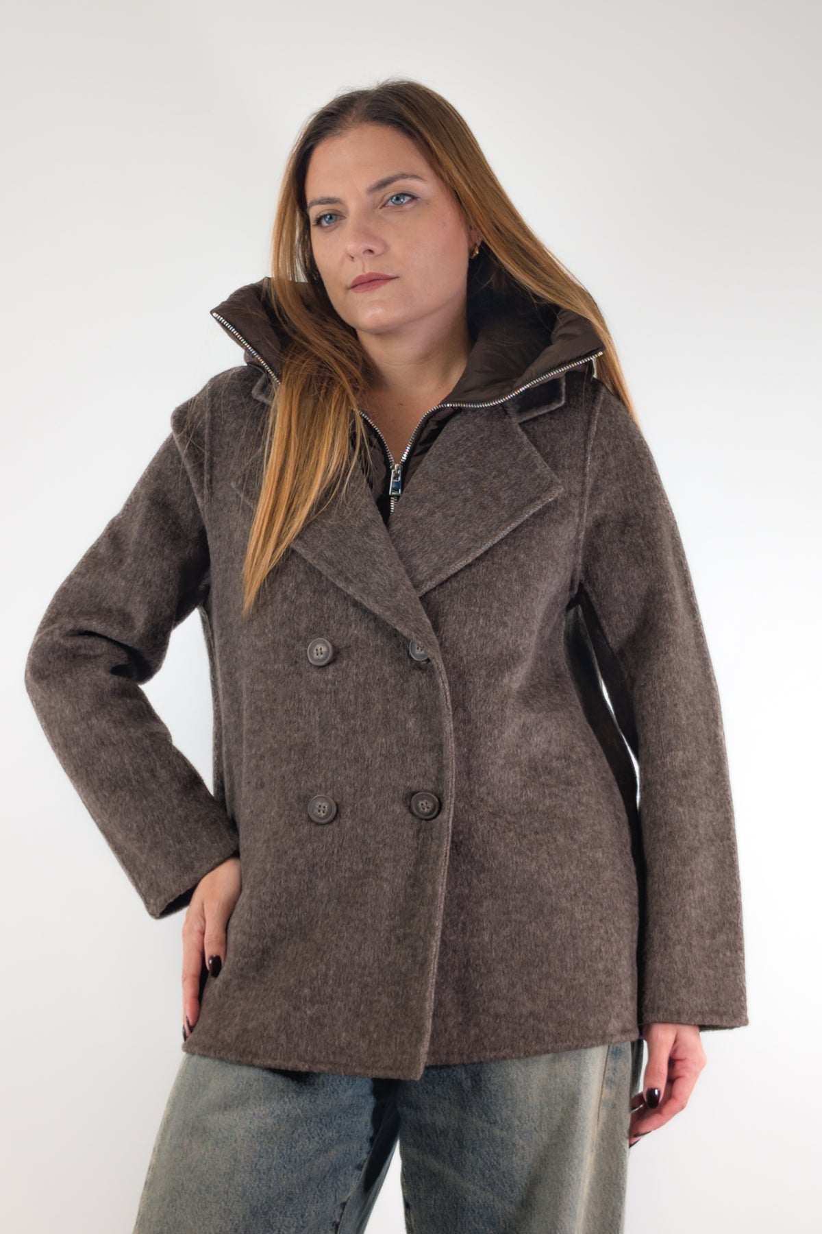 AI26 Susy Mix Cappotto PP409CA35 Fango