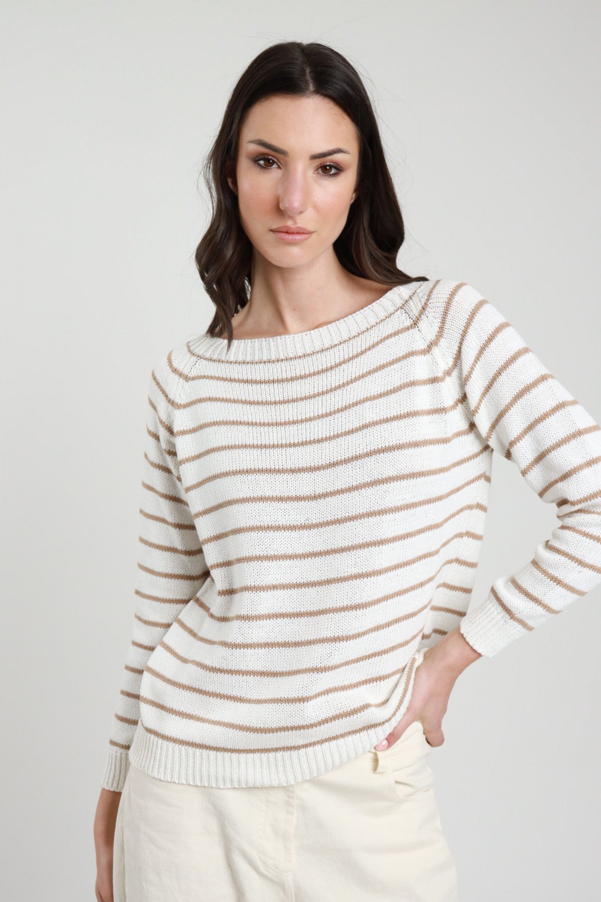 PE26 Susy Mix Maglia W26063 Crema