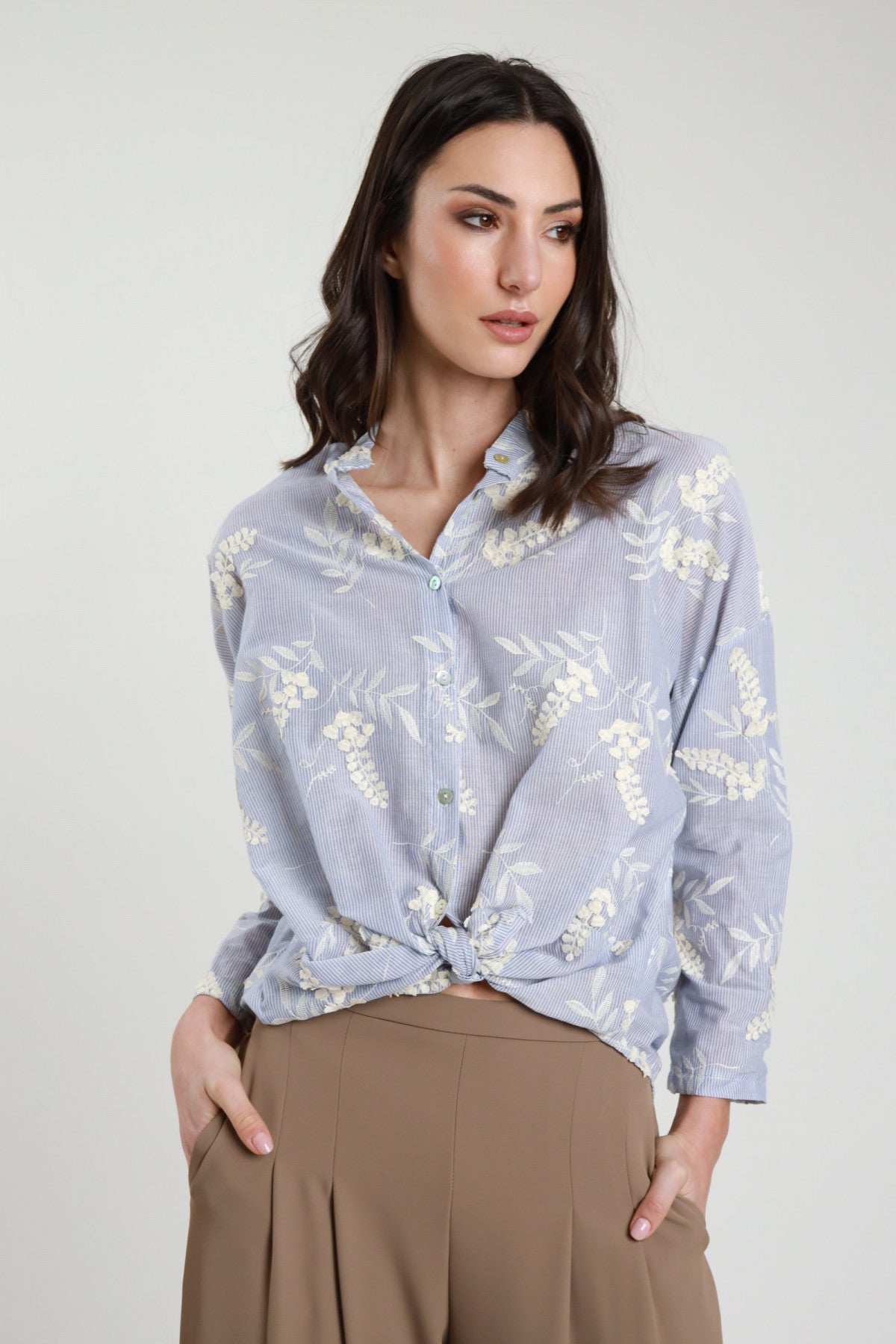 PE26 Susy Mix Camicia 23235SD Celeste