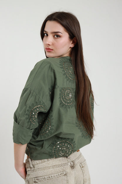 PE26 Susy Mix Camicia S26M566 Militare