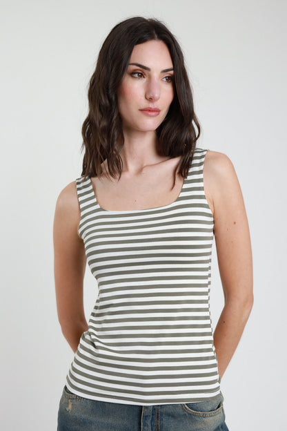 PE26 Susy Mix Canotta 260101G Verde Militare