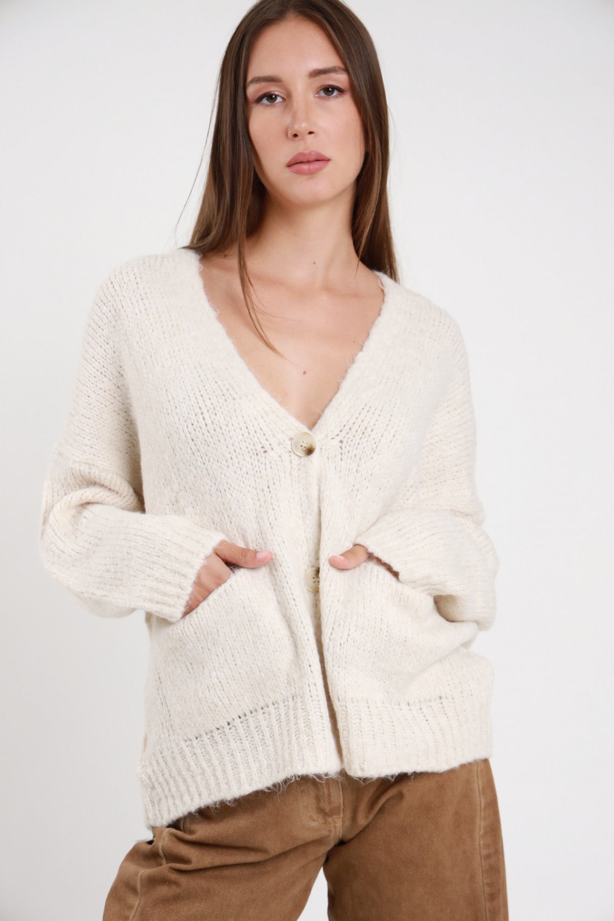 AI26 Susy Mix Cardigan M212 Latte