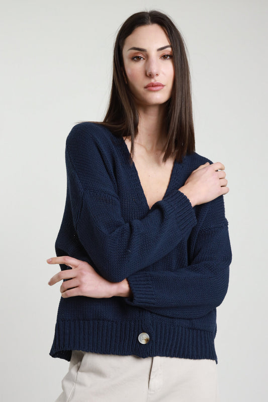 PE26 Susy Mix Cardigan W26069 Blu