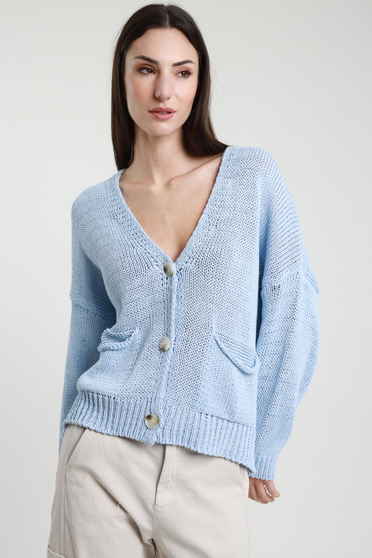 PE26 Susy Mix Cardigan W26069 Celeste