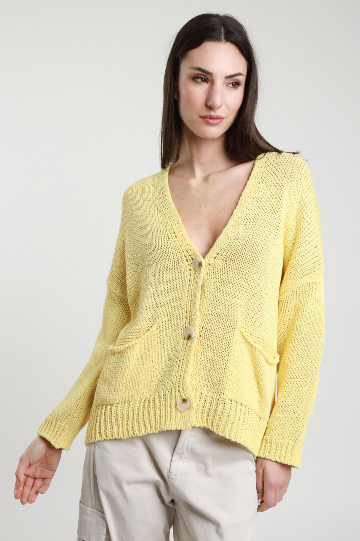 PE26 Susy Mix Cardigan W26069 Giallo