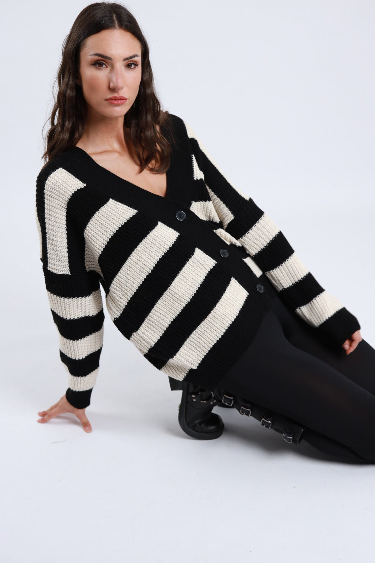 AI25 Susy Mix Cardigan M92082 Nero