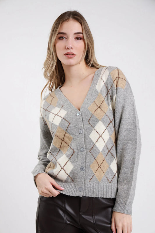 AI26 Susy Mix Cardigan HS26805 Grigio