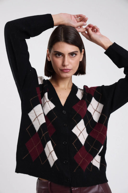 AI26 Susy Mix Cardigan HS26805 Nero