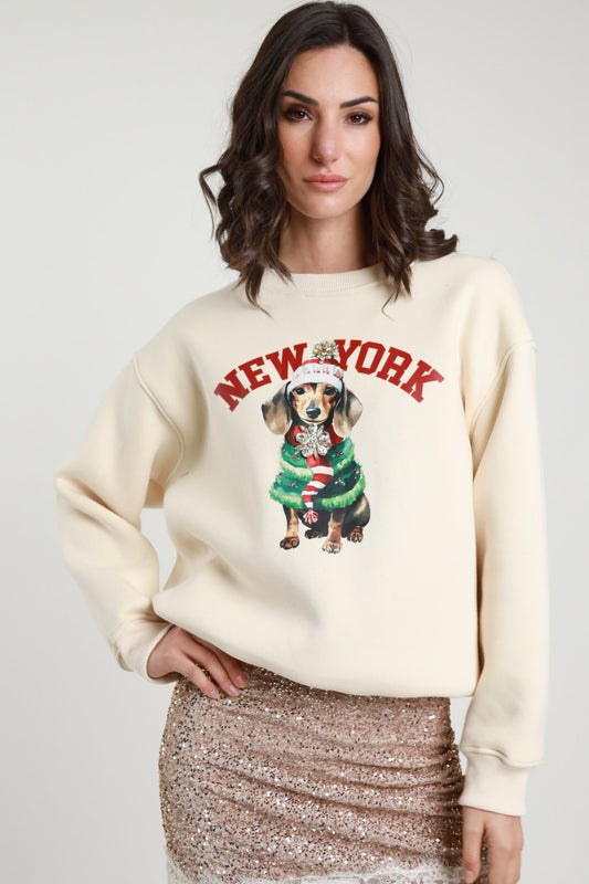 AI25 Susy Mix Felpa SH003179 Crema