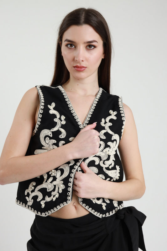 PE26 Susy Mix Gilet 780021 Nero