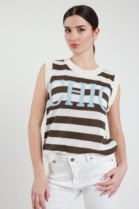 PE26 Susy Mix Gilet M93059 Moro