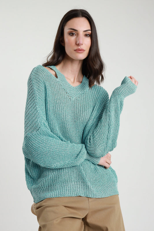 PE26 Susy Mix Maglia W5018 Verde Acqua